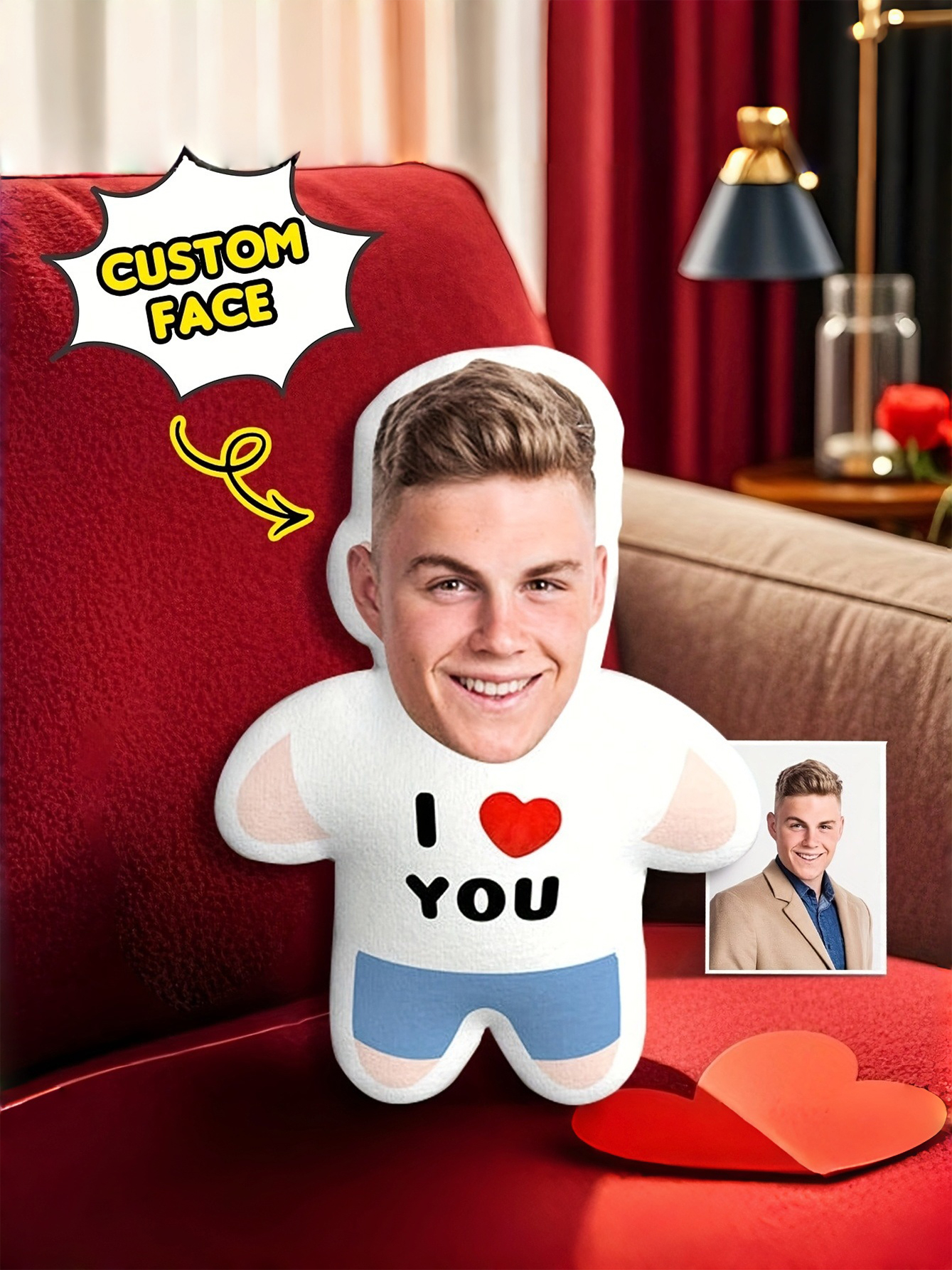 Custom Photo Plush Pillow